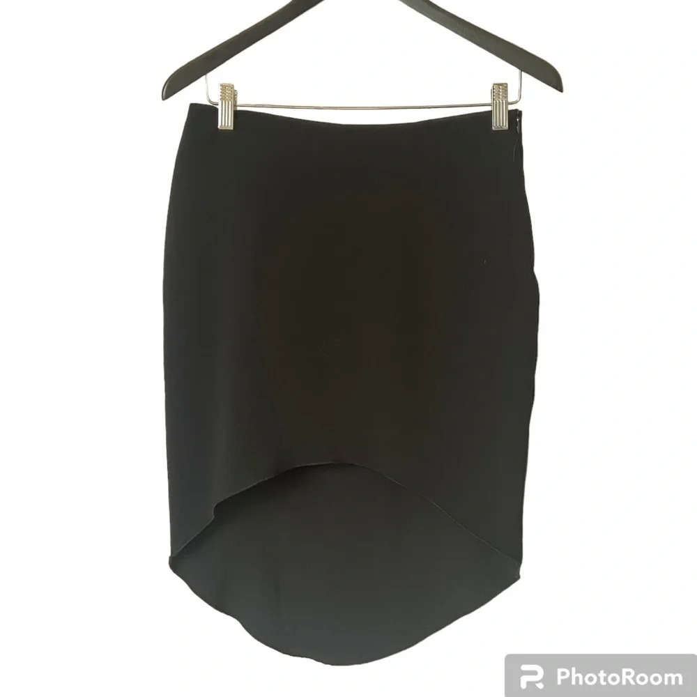 OAK + FORT BLACK MIDI length skirt short in front short Maxi skirt Medium classy